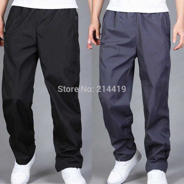 Wholesale-new Summer Mens Pants Sport Running Joggers Outdoors Men Sweatpants Trousers Black/grey Jogging