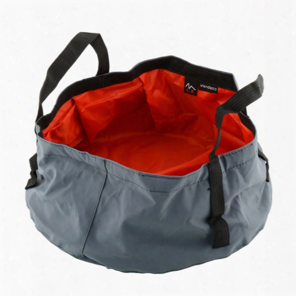 Wholesale-portable Outdoor Foldable Folding Camping Washbasin Basin Bucket Bowl Sink Washing Bag Hiking Water Pot New