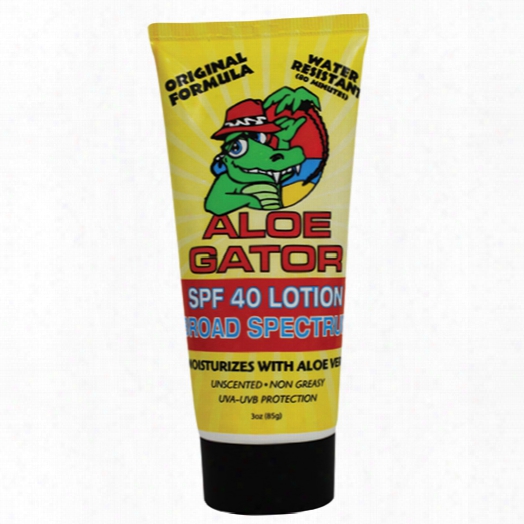 Aloe Gator Spf 40 Aloe Sunscreen Lotion, 3oz.