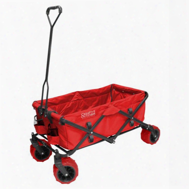 Creative Outdoor Dist. Collapsible Folding Wagon, Red