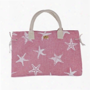 Dorfman Pacific Starfish Print Tote Pink