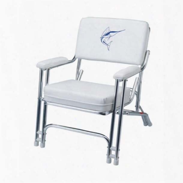 Garelick Mariner Folding Deck Chair  With Sewn Cushions