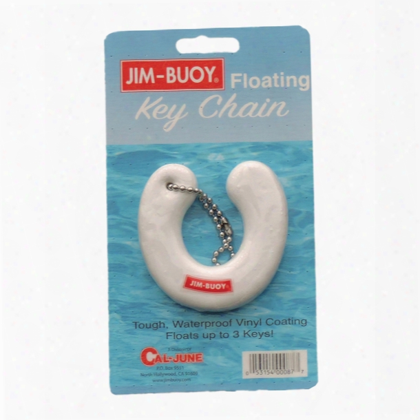 Jim Buoy Key Chain, Horseshoe - White