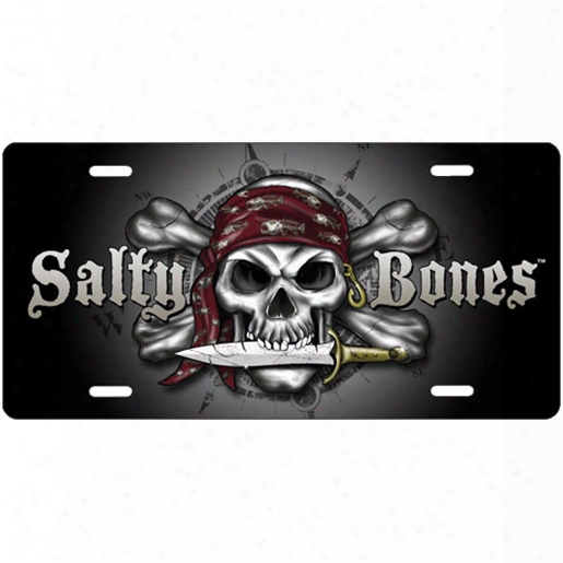 Marine Sports Salty Bones License Plate