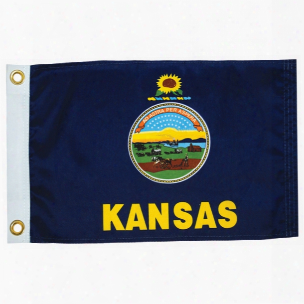 Taylor Made Kansas State Flag, 12" X 18