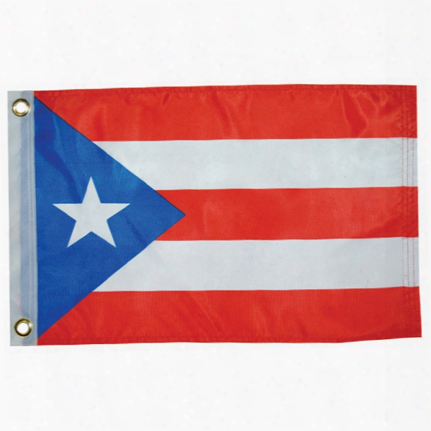 Taylor Made Puerto Rico Courtesy Flag, 12" X 18