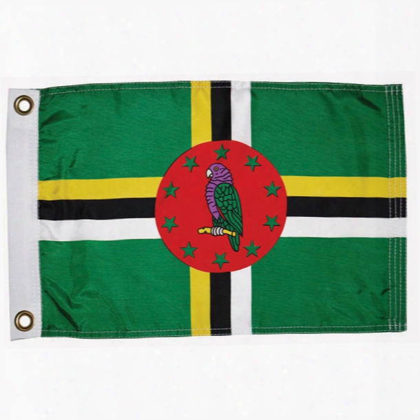 Taylor Made Dominica Courtesy Flag, 12" X 18