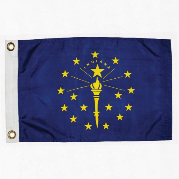 Taylor Made Indiana State Flag, 12" X 18