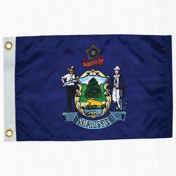 Taylor Made Maine State Flag, 12" X 18