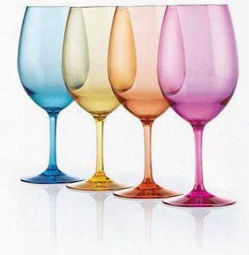 07661104 Indoor/exterior Mixed Color Wine Glasses(set Of