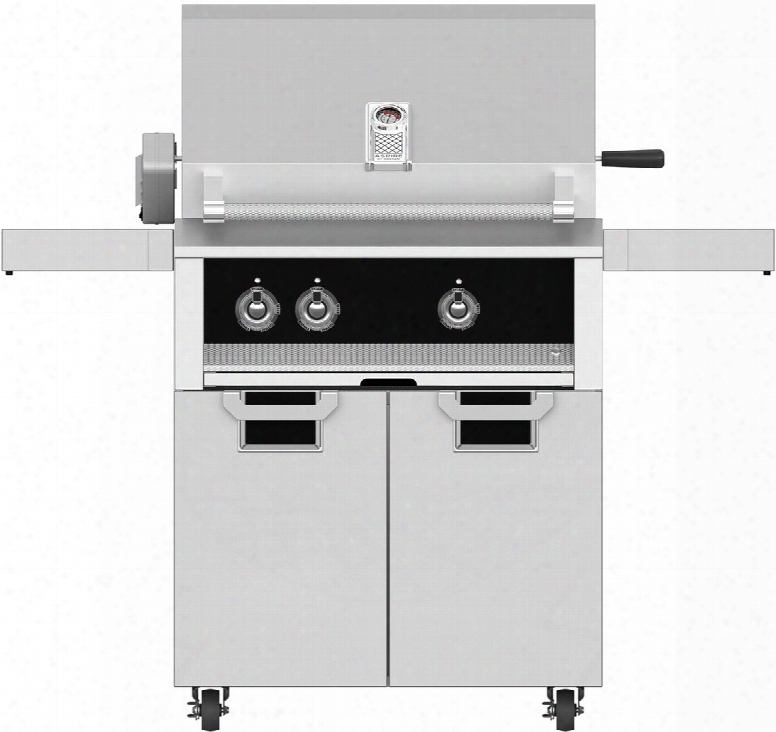 30" Natural Gas With Ecd30bk Tower Grill Cart With Two Doors In Stealth