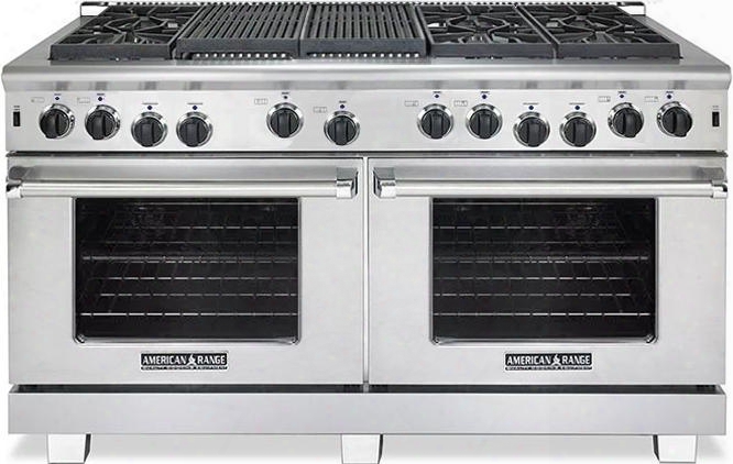 Arr-6062gr-n 60" Heritage Series Natural Gas Range With Two 4.4 Cu. Ft. Capacity Ovens 6 Sealed Burners 22" Grill And Innovection System  In Stainless