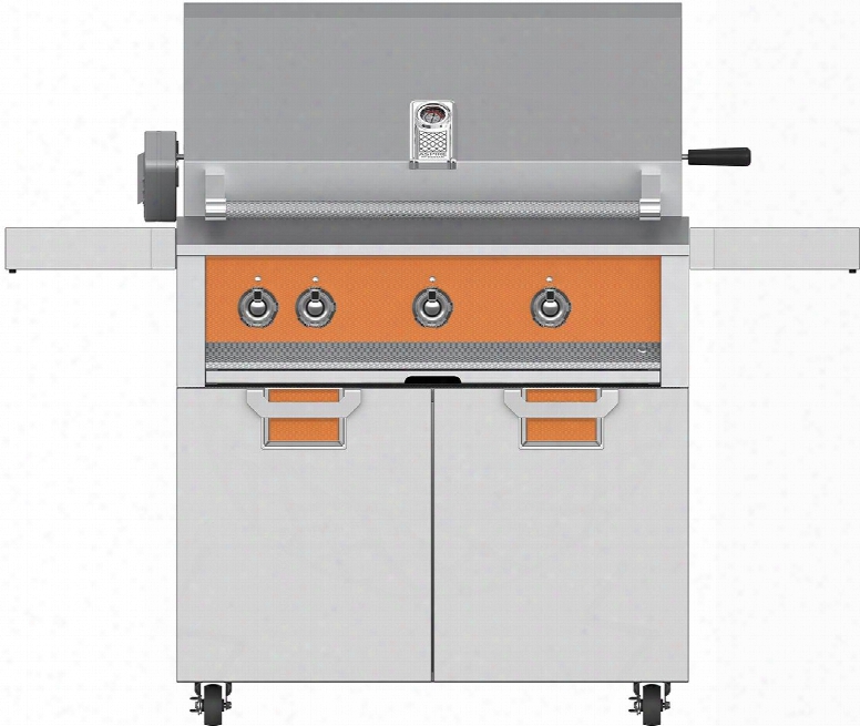 Aspire Series 36" Liquid Propane Grill With Ecd36or Tower Grill Cart With Two Doors In Citra