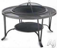 Blue Rhino Wad1411sp Outdoor Firebowl Wood Burning Fire Pit With In-table Design In Steel Mesh