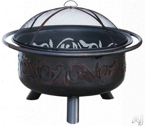 Blue Rhino Wad900sp Outdoor Firebowl Wood Burning Fire Pit With Swirl Design In Oil Rubbed Bronze