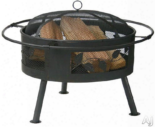 Blue Rhino Wad992sp Outdooor Firebowl Wood Burning Fire Pit With Leaf Design In Aged Bronze