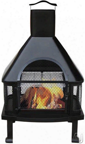 Blue Rhino Waf1013c Outdoor Firehouse Wood Burning Fire Pit In Black