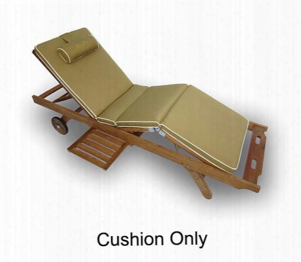 Cusbbr 74" Sun Bed Cushion In Bronze With White