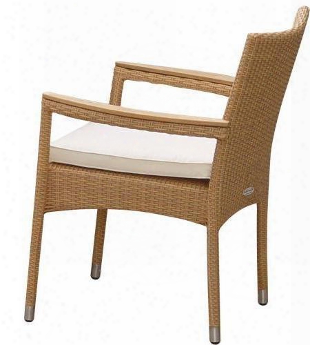 Hestho 26" Helena Stacking Chair In Honey With White