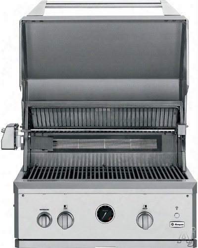 Monogram Zgg300bpss 30 Inch Built-in Gas Grill With 840 Sq. In. Total Cooking Area, 2 U-tube Burners, Infrared Rotisserie Burner, Drop-in Smoker Box, Retractable Warming Shelf And Electronic Ignition