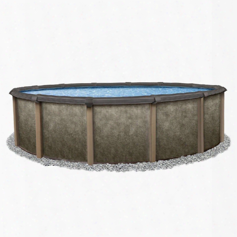 Nb12918 Riviera Round 54-in Deep Steel Wall Hybrid Above Ground Pool W/ 8-in Top