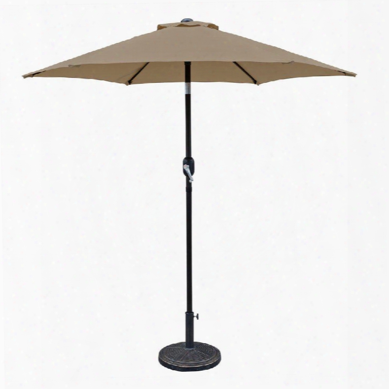 Nu5447st Bistdo 7.5-ft Hexagonal Market Umbrella In Stone