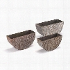 A10887 Leaves Set of 3 Planters