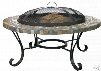 Blue Rhino WAD931SP Outdoor In-Table Wood Burning Fire Pit with Slate Tile and Copper Design