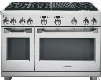 Monogram ZDP486NRPSS 48 Inch Pro-Style Dual-Fuel Range with 6 Sealed Dual Flame Stacked Burners, 5.75 cu. ft. Reverse Air/European Convection Oven, 2.5 cu. ft. Companion Oven, Infrared Grill, Glide Racks and Star-K Certified: Natural Gas