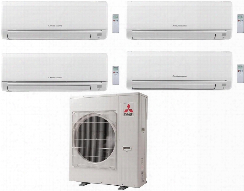 Quad Zone Mini Split Air Conditioner System With 42000 Btu Cooling Capacity Two (6k) Indoor Units Two (15k) Indoor Units And One Outdoor