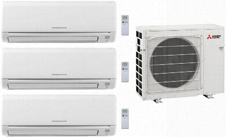 Triple Zone M Series Mini Split System With Cooling 24000 Btu Two 6k Btu Indoor One 12k Btu Indoor And An  Outdoor