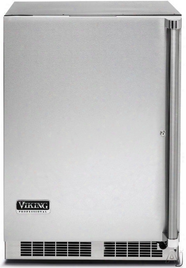 Viking Professional Seres Vruo5240dlss 24 Inch Undercounter Outdoor Refrigerator With Dynamic Cooling Technology, Slide-out Convertible Shelf, 20 Wine Bottle Capacity, Door Ajar Alarm, Integrated Controls And Star-k Certified Sabbath Mode: Left Hinge