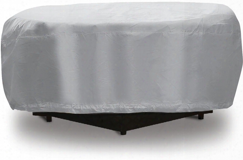 1199 488" Fire Pit Outdoor Cover Attending Uv Treated Water Resistant Soft Fleece Polyproplene Backing And Heavy Duty Vinyl Fabric In Grey