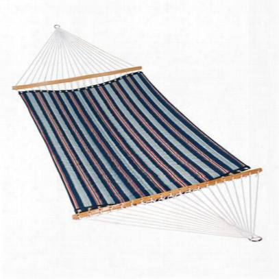 2789w194197 13 Foot Quilted Fabric Hammock With Kingston Stripe Arbor/arbor Blue Solid