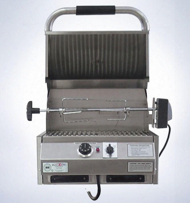4400ec224im16 16" 4400 Series Marine Built-in Electric Grill With 224 Sq. In. Cooking Surface Warming Rack Removable Grease Trays Timer And Stainless Steel