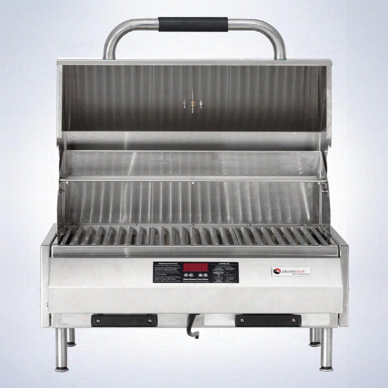 4400ec224tt16 4400 Series 16" Tabletop Grill With 224 Sq. Inches Grilling Surface Digital Controls 18 Gauge Stainless Steel Construction Adjustable