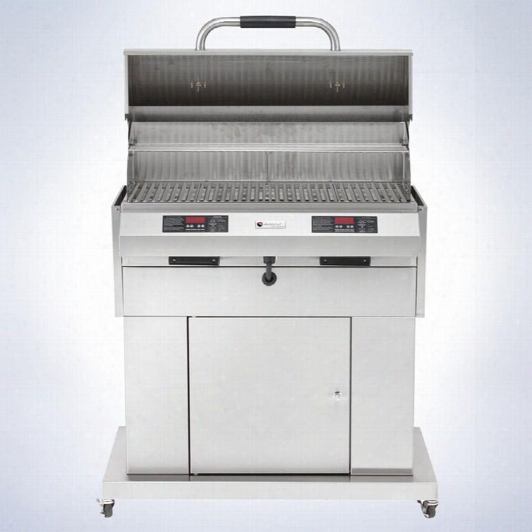 4400ec448cbd32 4400 Series 32" Closed Base Grill With Dual Temperature Control 448 Sq. Incbes Of Grilling Surface 18 Gauge Stainless Steel Digital Controls