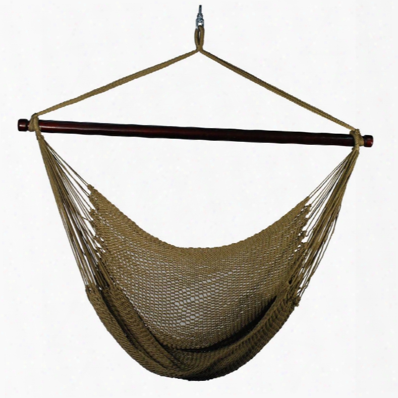 4913t 44" Caribbean Tight Weave Hanging Hammock Chair With Polyester In