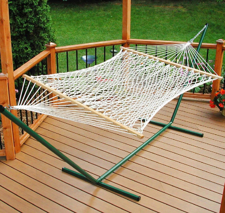 4968 132" Domestic 11 Foot Polyester Rope Hammock In