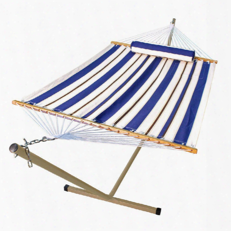 6290w98spb Single F Abric Hammock With Matching Pillow And Frame Combination In