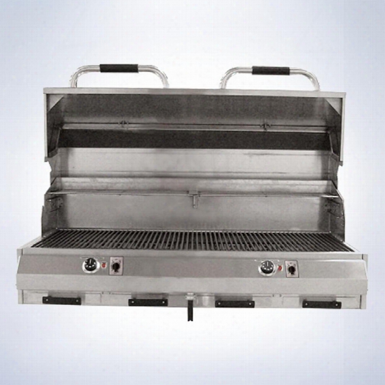 8800ec1056imd48 48" 8800 Series Built-in Dual Marine Electric Grill With 1056 Sq. In. Cooking Surface Warming Rack Removable Grease Trays Timer And