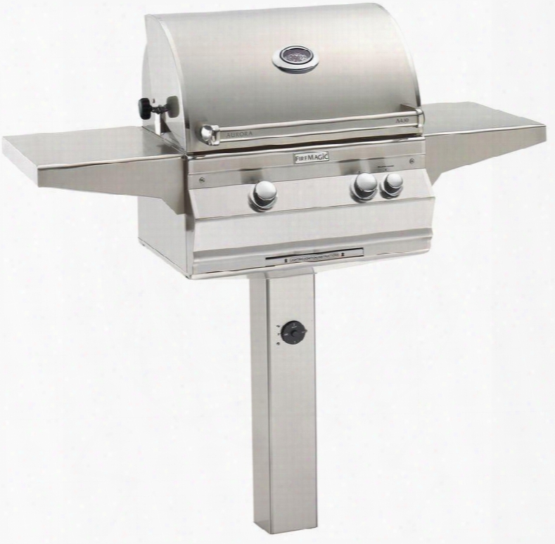 A430s5lapg6 56" In-ground Post Mount Grill With 432 Sq. Inches Cooking Surface 192 Sq. Inches Warming Rack Surface Left Infrared Sear Burner 50000 Btu Main