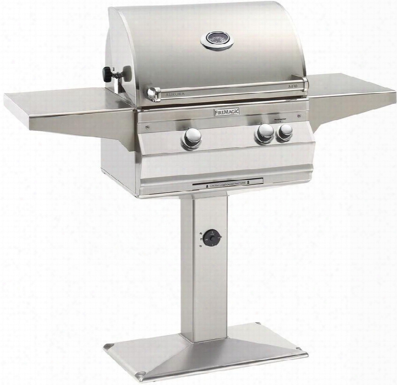 A430s6a1pp6 56" Patio Post Mount Grill With 432 Sq. Inches Cooking Surface 912 Sq. Inches Warming Rack Surface Rotisserie All Infrared Burners 50-00 Btu