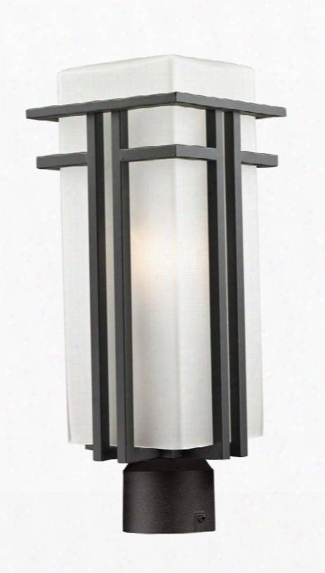 Abbey 550phb-orbz-r 7.75" Outdoor Post Light Period Inspired Art Decohave Steel Frame With Outdoor Rubbed Bronze Finish In Matte