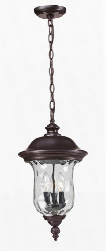 Armstrong 533chb-rbrz 12.375" Outdoor Chain Light Period Inspired Old World Gothichave Aluminum Frame With Bronze Finish In Clear