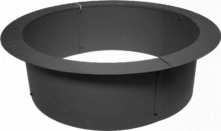Dm-fp-hdr 36" Diy Fire Pit Ring With Round Shape And Steel Material In Black