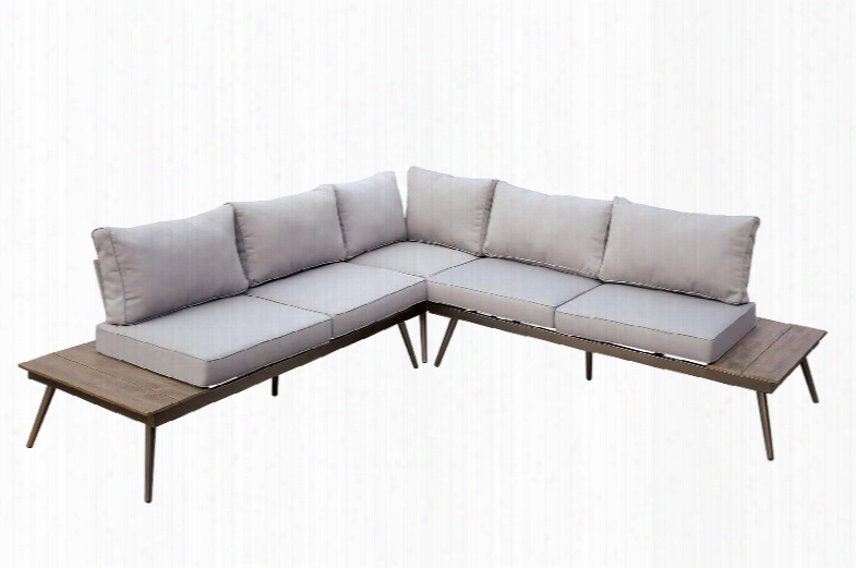 Evita Cm-os2582-2lv+cnr Patio Sectional With 2 Loveseats And Corner Chair In