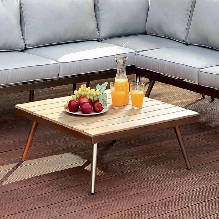 Evita Cm-os2582-t Table With Contemporary Style Modular Design Plank Style Design Oak Faux Wood Top In