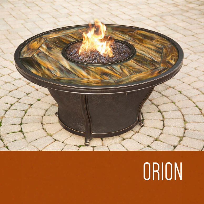 Fp-orion-kit Orion - 48 Inch Round Stained Glass Top Gas Fire Pit