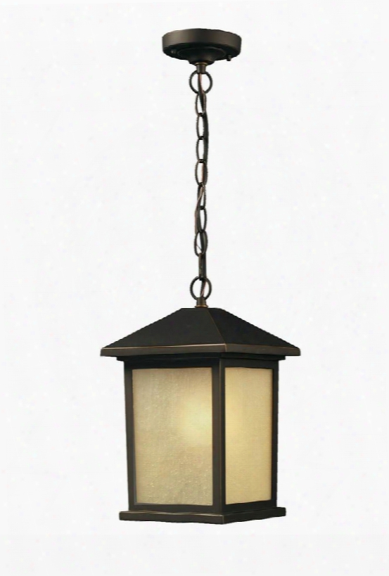 Holbrook 507chb-orb 9.5" Outdoor Chain Light Contemporary Urbanhave Aluminum Frame With Oil Rubbed Bronze Finish In Tinted